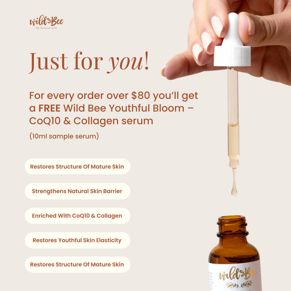 FREE SAMPLE of the Wild Bee Youthful Bloom serum 10ml